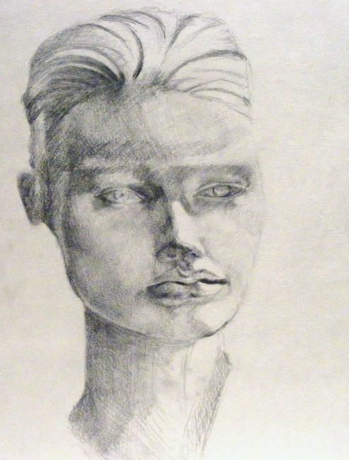 Painting titled "Head Sketch" by Melissa Nott, Original Artwork