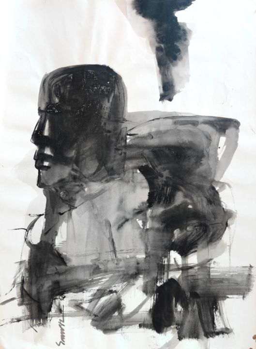 Painting titled "Untitled..." by Somnath Singh, Original Art, Acrylic