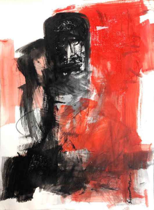 Painting titled "Untitled...." by Somnath Singh, Original Art, Acrylic