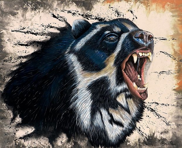 Pintura titulada "oso-frontino.jpg" por Sonaira Piñero, Obra de arte original