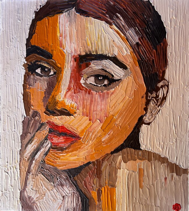 Painting titled "Eleganza femminile" by Sonia Bellezza, Original Artwork, Chalk