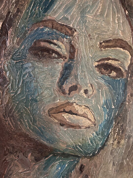 Peinture intitulée "AURA" par Sonia Bellezza, Œuvre d'art originale, Craie Monté sur Panneau de bois