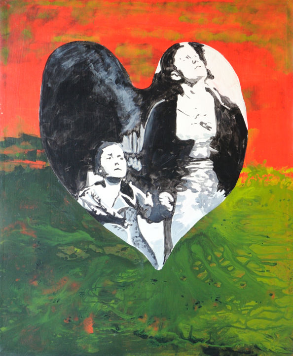 Pintura titulada "La Huida (The escap…" por Sonia Domenech, Obra de arte original, Acrílico Montado en Bastidor de camilla d…