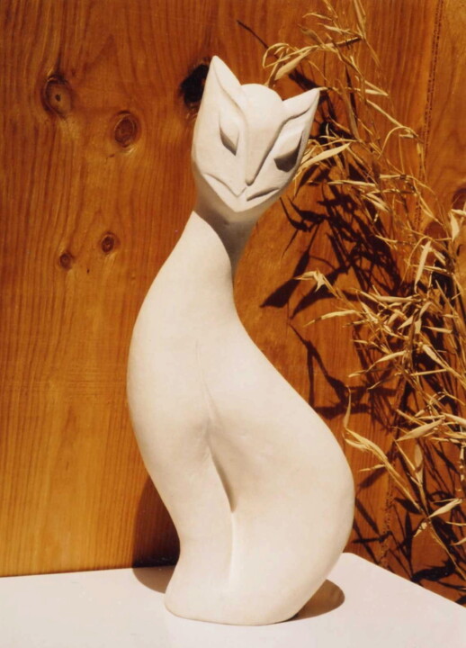 Sculpture titled "CHARLY AU PARADIS…" by Sonia Mandel, Original Artwork, Stone