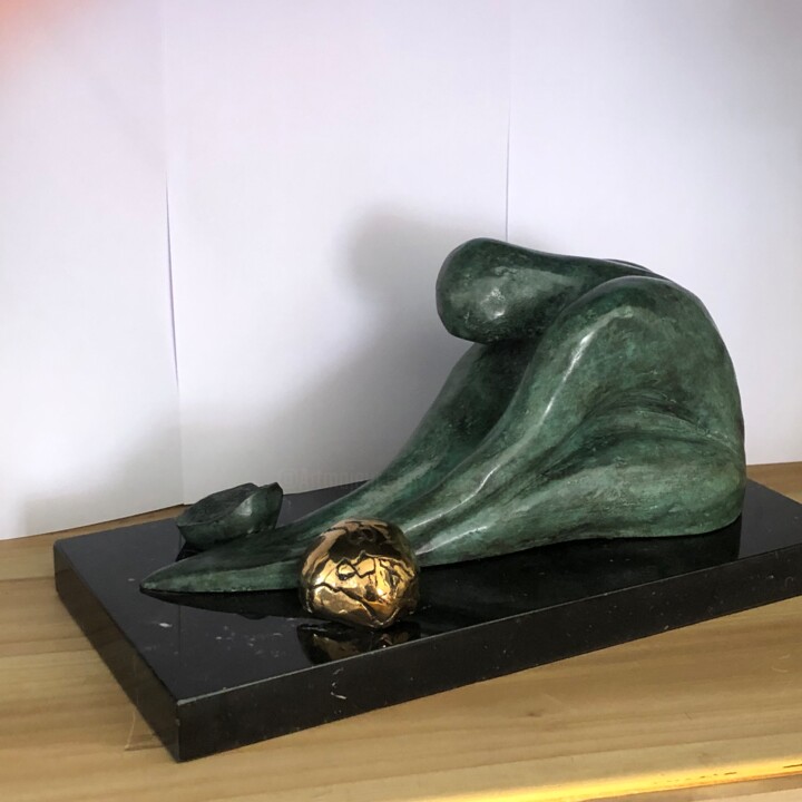 Скульптура под названием "FRACTURE bronze 1/8…" - Sonia Mandel, Подлинное произведение искусства, Бронза