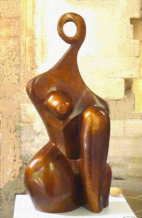 Sculpture intitulée "CUBIST'ELLE  Bronze…" par Sonia Mandel, Œuvre d'art originale, Métaux