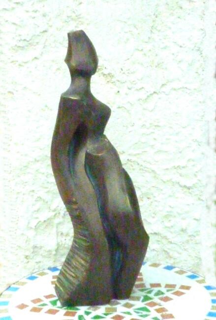Skulptur mit dem Titel "FEMME FONTAINE  Ter…" von Sonia Mandel, Original-Kunstwerk, Terra cotta