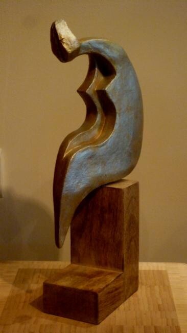 Sculpture intitulée "CLAIR DE LUNE Terre…" par Sonia Mandel, Œuvre d'art originale, Terre cuite