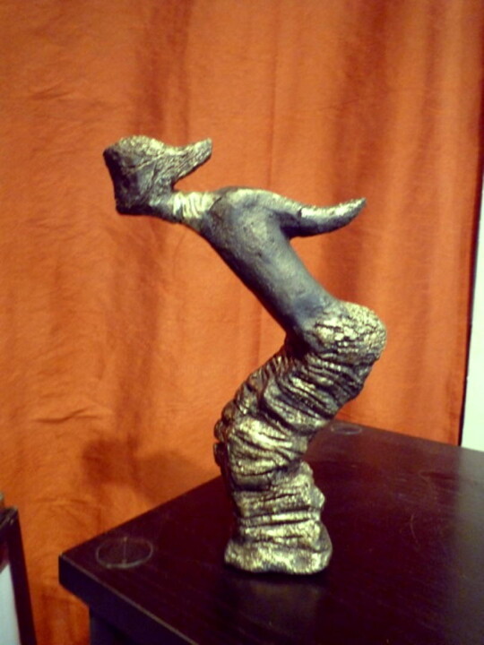 Sculpture titled "REVE D'ENVOL  Terre…" by Sonia Mandel, Original Artwork, Terra cotta