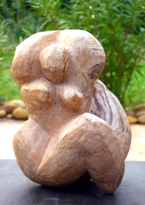 Sculpture titled "CHARLOTTE terre cui…" by Sonia Mandel, Original Artwork, Terra cotta