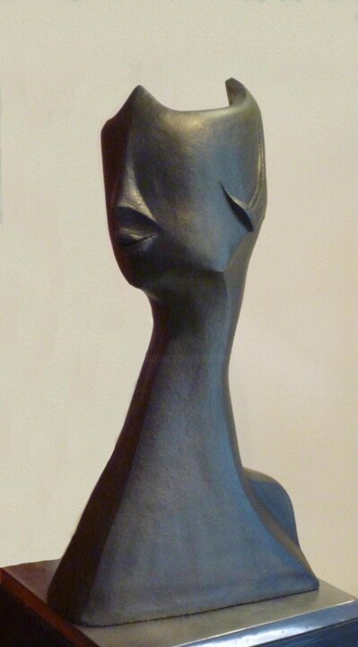 Sculpture titled "INCOGNITO Terre cui…" by Sonia Mandel, Original Artwork, Terra cotta