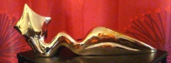 Scultura intitolato "ONDULINE Bronze pol…" da Sonia Mandel, Opera d'arte originale, Metalli