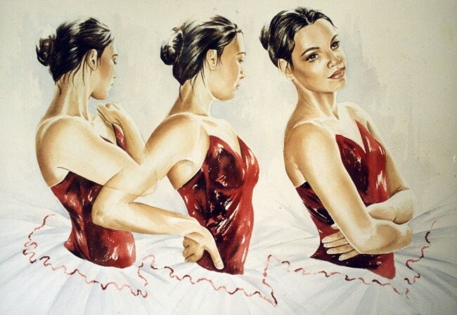 Painting titled "Femmes 08" by Sonia Privat, Original Artwork