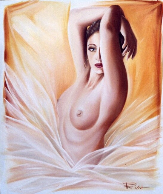 Painting titled "Femmes 09" by Sonia Privat, Original Artwork