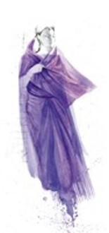 Painting titled "Sari violet" by Sonia Privat, Original Artwork, Oil