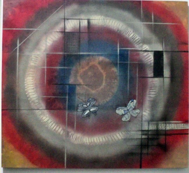 Pintura intitulada "Mandala" por Sonia Burgareli, Obras de arte originais, Óleo