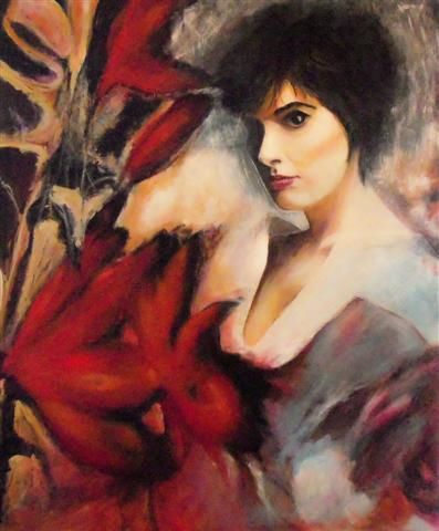 Painting titled "Les fleurs du mal" by Sonia Demangel, Original Artwork