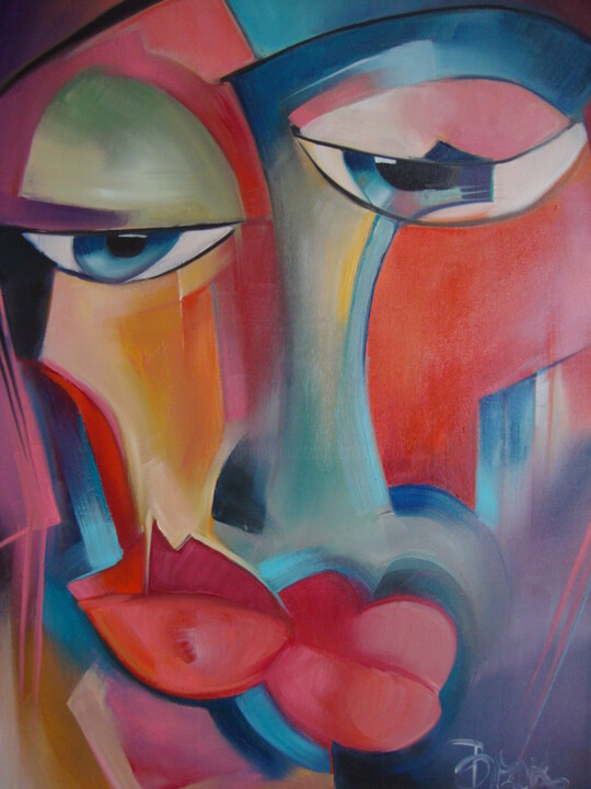 Painting titled "ANONIMYS" by Sonja Brzak, Original Artwork, Oil