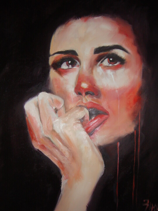 Painting titled "DEMI" by Sonja Brzak, Original Artwork, Oil