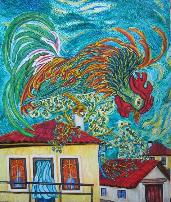 Malerei mit dem Titel "petao3" von Sonja Krivokapic, Original-Kunstwerk