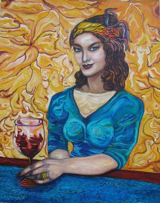 Pittura intitolato "the woman" da Sonja Krivokapic, Opera d'arte originale