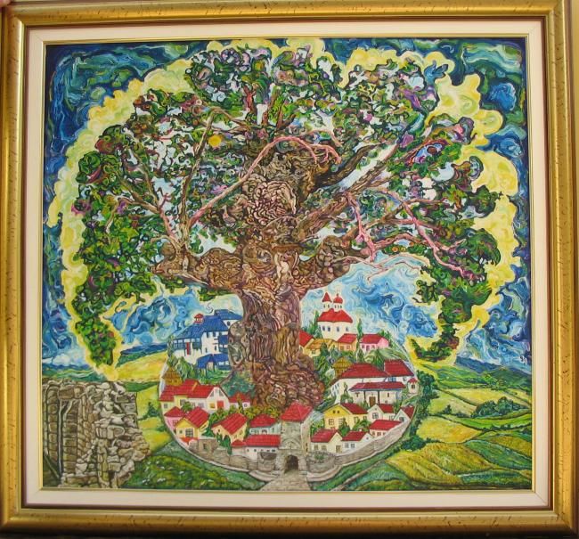 Pittura intitolato "drvo zivota" da Sonja Krivokapic, Opera d'arte originale