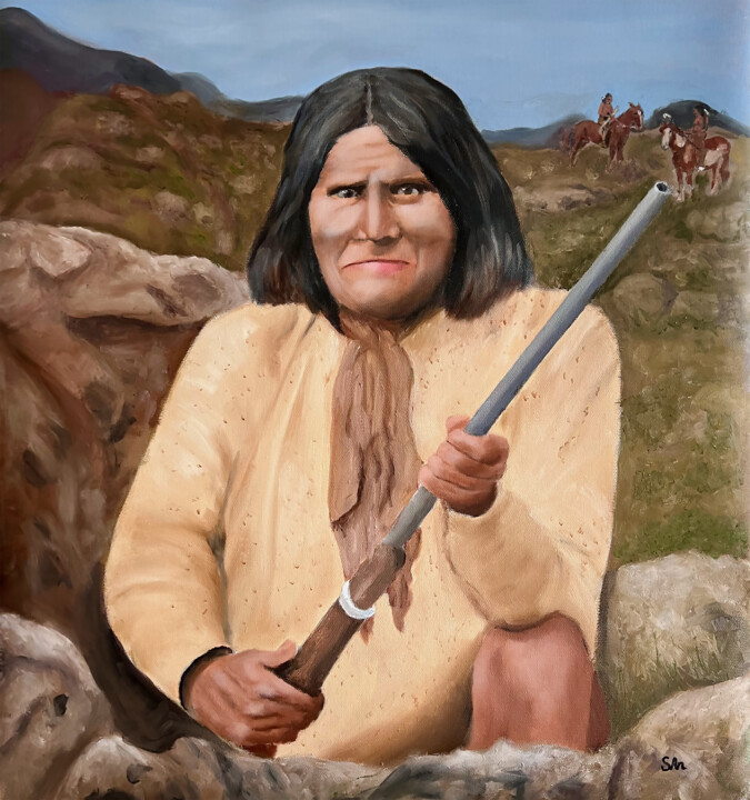 Painting titled "Geronimo" by Sonny Andersson, Original Artwork, Oil