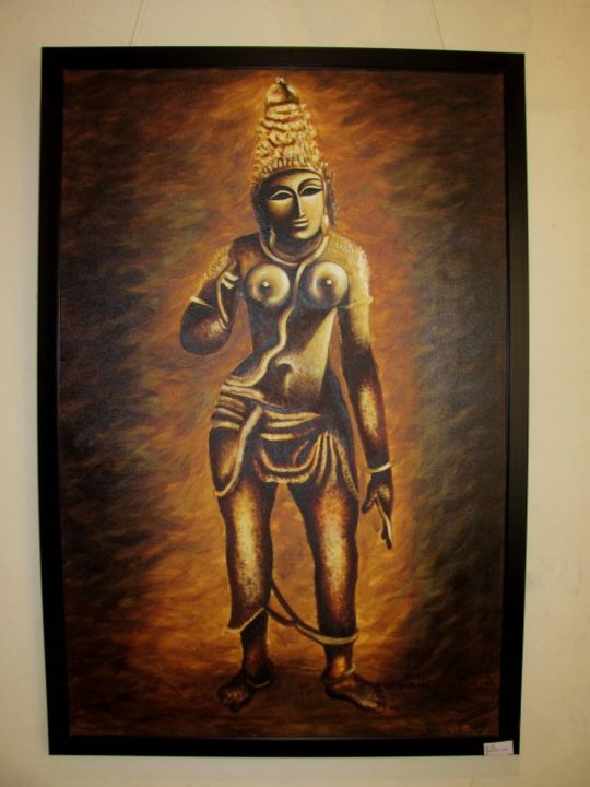 Painting titled "andhkar me roshni" by Sonu Hatwal, Original Artwork