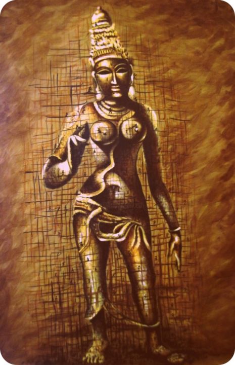 Painting titled "ankush roop" by Sonu Hatwal, Original Artwork