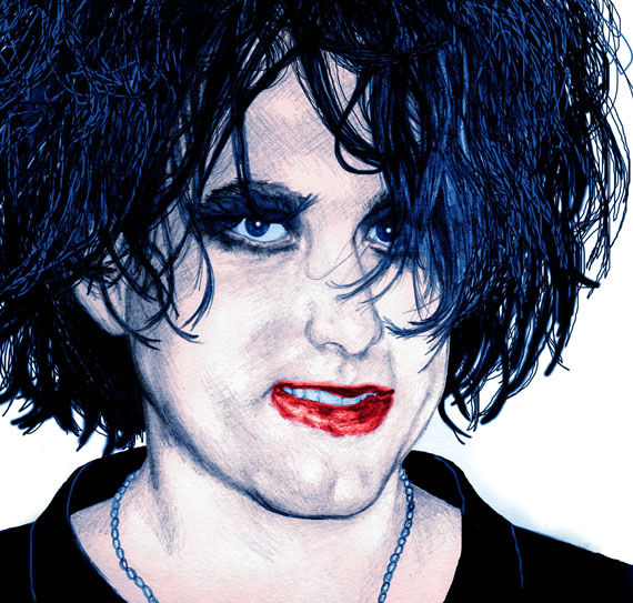 Impressões e gravuras intitulada "Robert Smith 1996" por Sootycure, Obras de arte originais