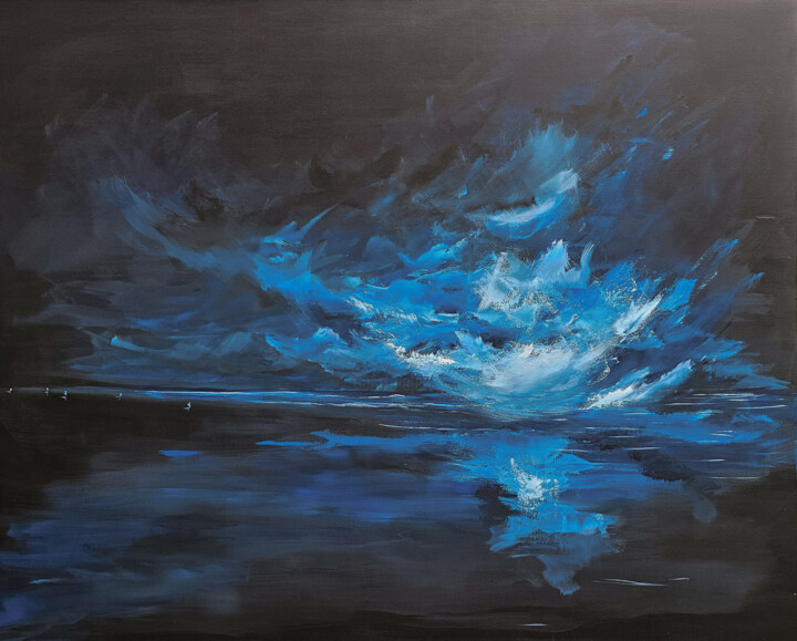 Malerei mit dem Titel "Celestial Symphony" von Sophia Kühn, Original-Kunstwerk, Acryl