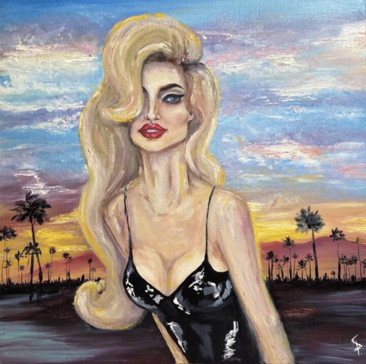 Painting titled "Hollywood beauty. P…" by Sophia Landau, Original Artwork, Oil