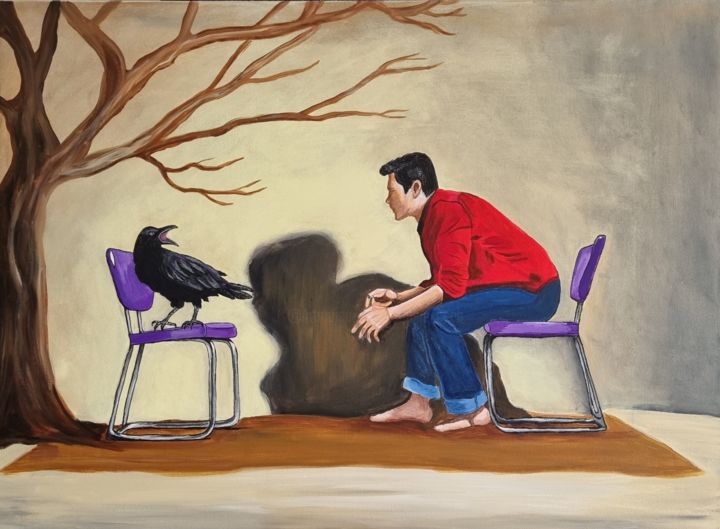Peinture intitulée "Conversation 4" par Sophie Ackermann, Œuvre d'art originale, Acrylique