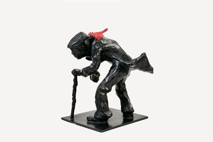 Sculpture titled "courir" by Sophie Barut, Original Art, Bronze