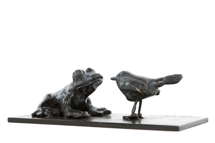 Sculpture titled "Les Copines" by Sophie Barut, Original Art, Bronze
