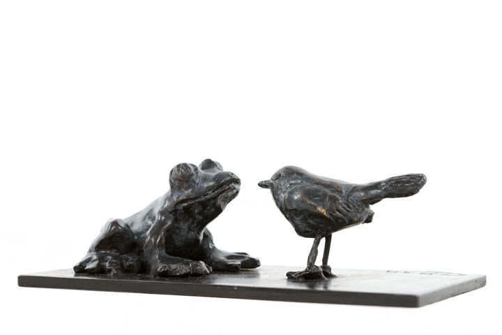 Skulptur mit dem Titel "Les Copines / The g…" von Sophie Barut, Original-Kunstwerk, Bronze