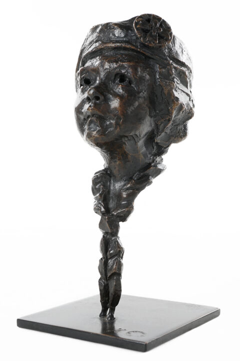 Sculpture titled "Toujours prêt!" by Sophie Barut, Original Artwork, Bronze