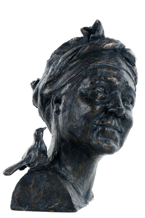 Skulptur mit dem Titel "la travailleuse" von Sophie Barut, Original-Kunstwerk, Bronze
