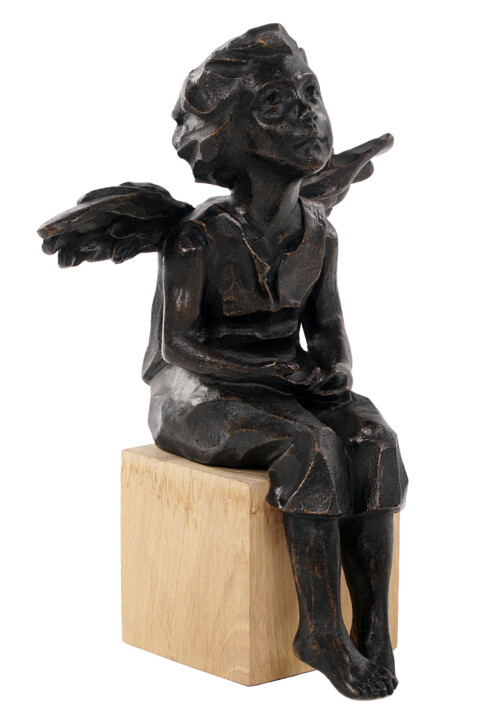 Skulptur mit dem Titel "Mon ange" von Sophie Barut, Original-Kunstwerk, Bronze