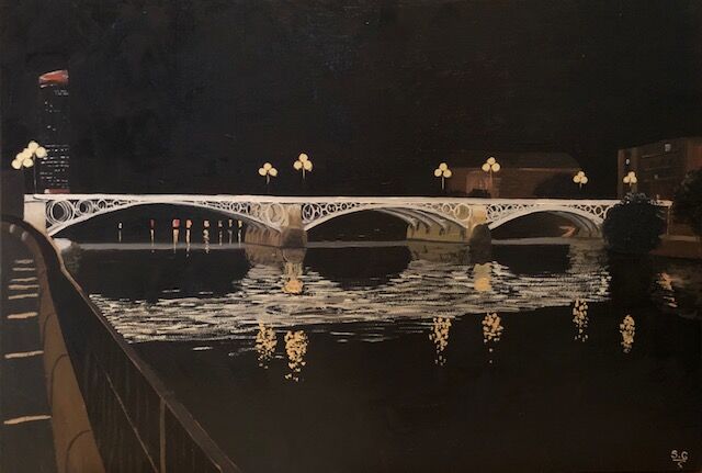 Pintura intitulada "Lumière traversante" por Sophie Cousineau, Obras de arte originais, Óleo