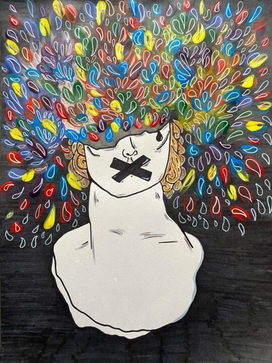 Drawing titled "Whose peace are you…" by Sophie Curutchet, Original Artwork, Marker