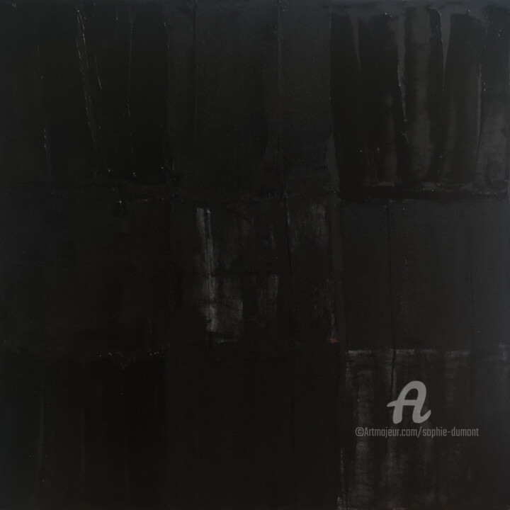Картина под названием "carbone" - Sophie Dumont, Подлинное произведение искусства, Масло Установлен на Деревянная рама для н…