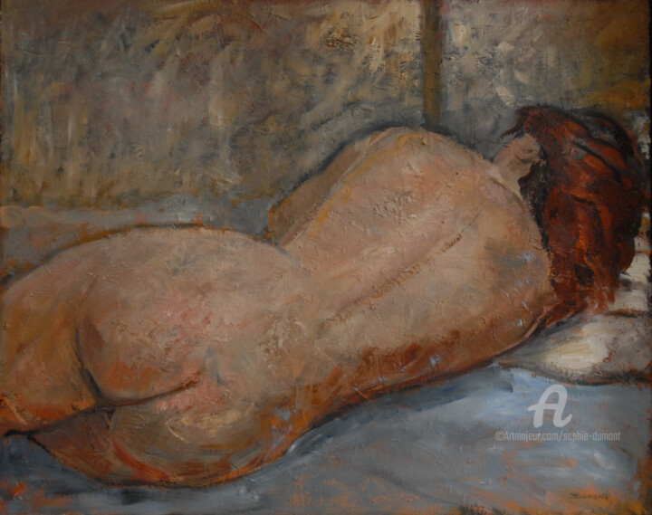 Painting titled "rêveries" by Sophie Dumont, Original Artwork, Oil