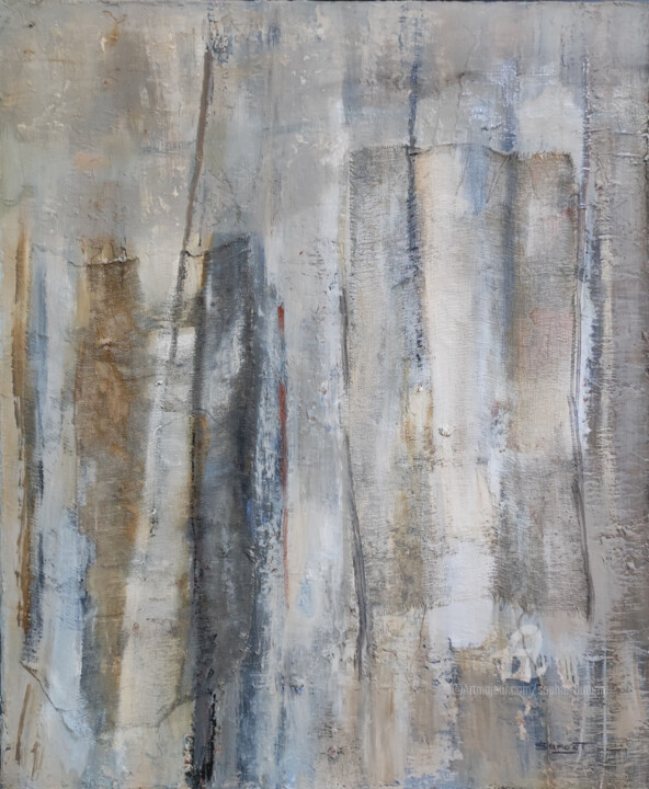 Pittura intitolato "le linge" da Sophie Dumont, Opera d'arte originale, Olio