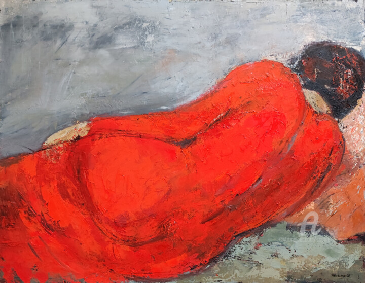 Pintura intitulada "quietude" por Sophie Dumont, Obras de arte originais, Óleo