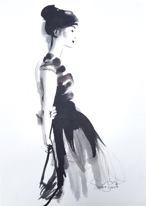 Картина под названием "Shanghaï" - Sophie Griotto, Подлинное произведение искусства, Чернила