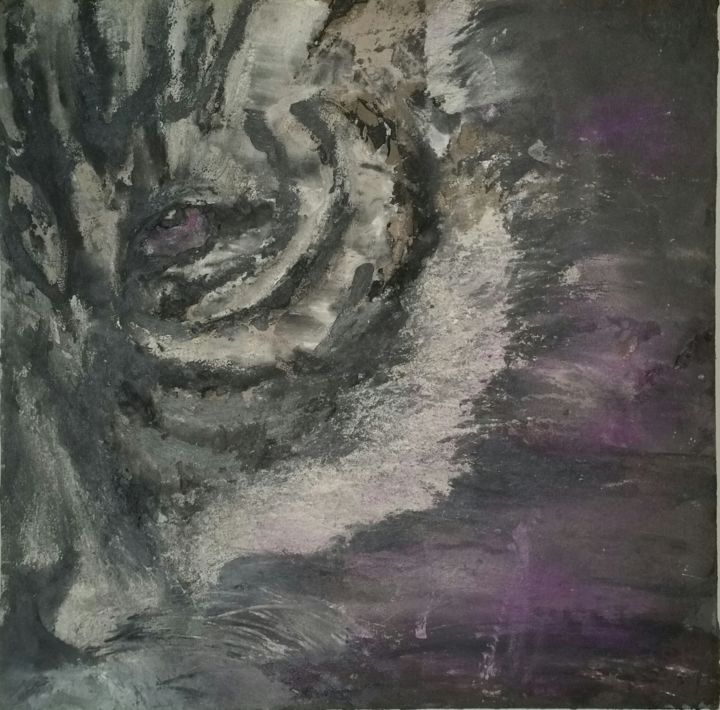 Painting titled "Tiger" by Sophie Haldi, Original Artwork, Other