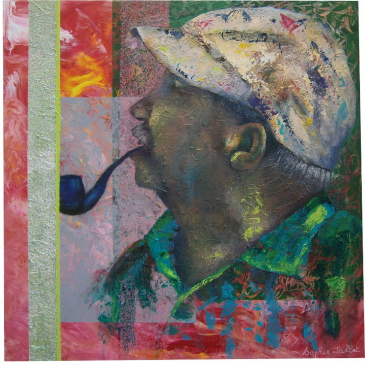 Peinture intitulée "Souvenir de Jean" par Sophie Jallet, Œuvre d'art originale, Acrylique