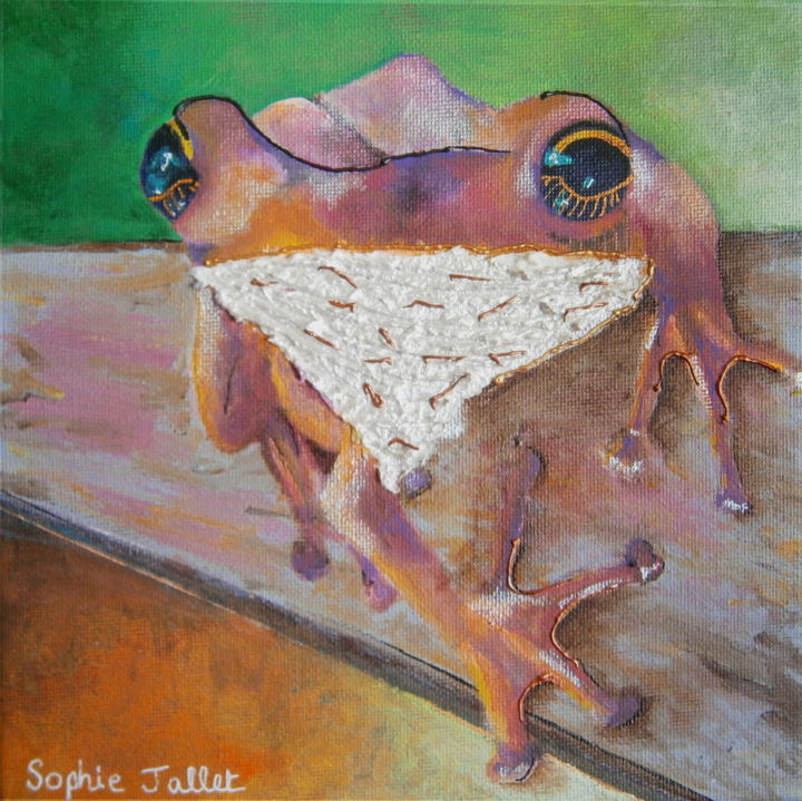 Peinture intitulée "Didie-la-grenouille…" par Sophie Jallet, Œuvre d'art originale, Autre