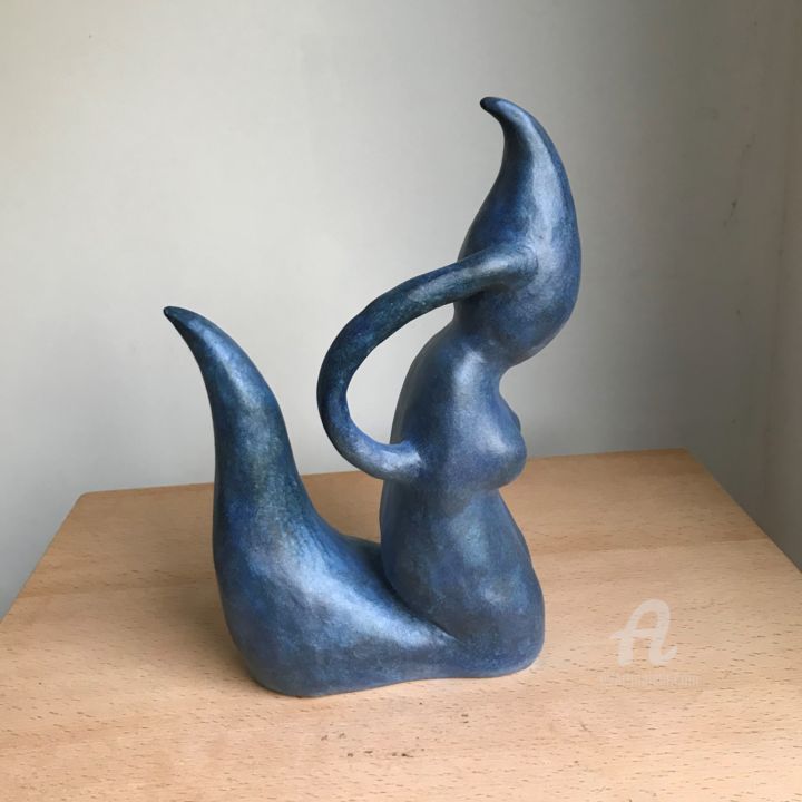 Sculpture intitulée "Sirène - Sculpture…" par Sophie Laurent Lazinier, Œuvre d'art originale, Terre cuite